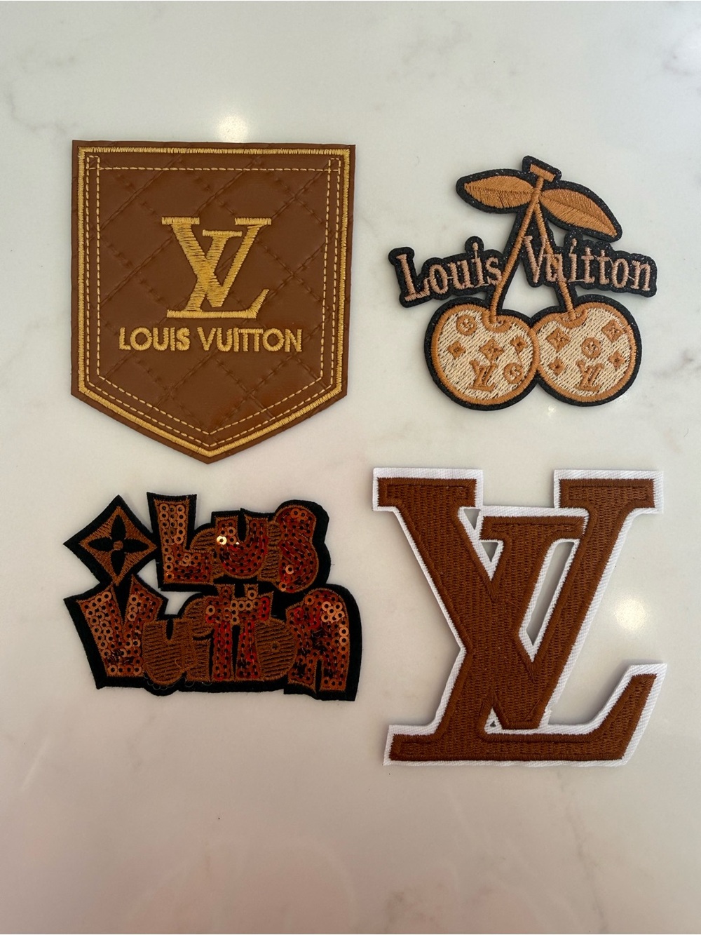 Beautiful Hand Crafted Brown Style Iron on Patch Set